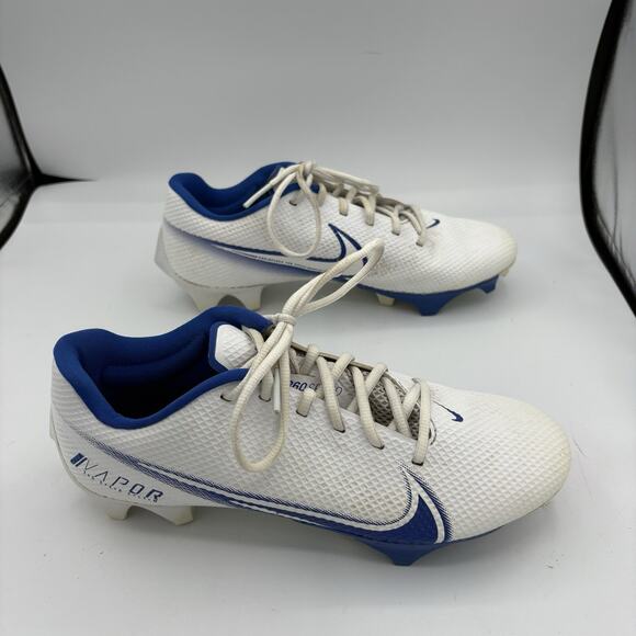 Nike Football Cleats Mens Size 8 Vapor 360 Speed White Blue Spikes CD0082-101 B4 - Picture 9 of 12